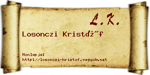Losonczi Kristóf névjegykártya