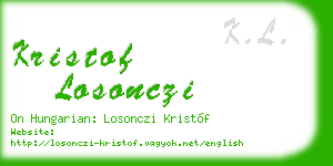 kristof losonczi business card